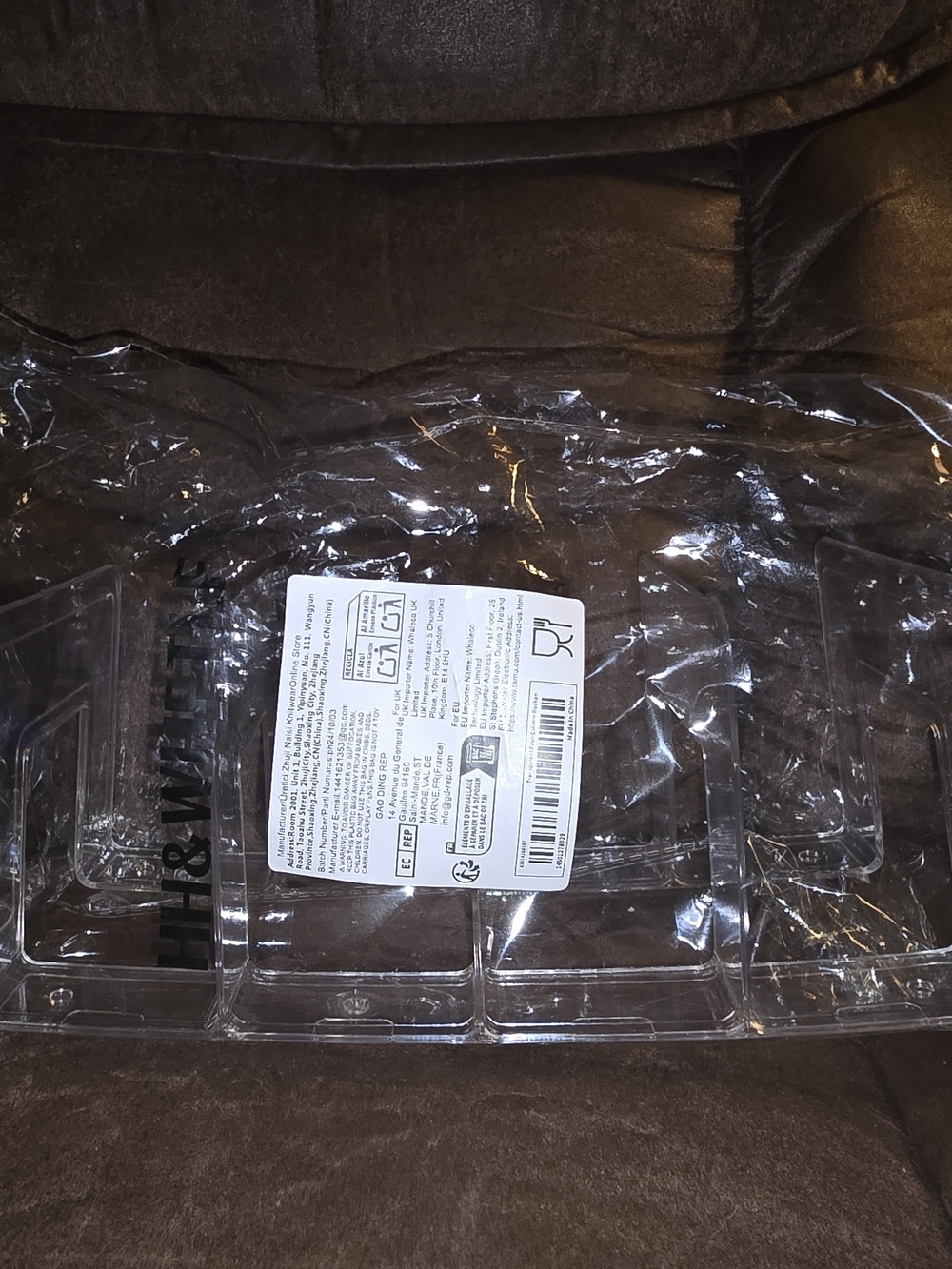 H&M Transparent Clear Phone Case Organizer Tray